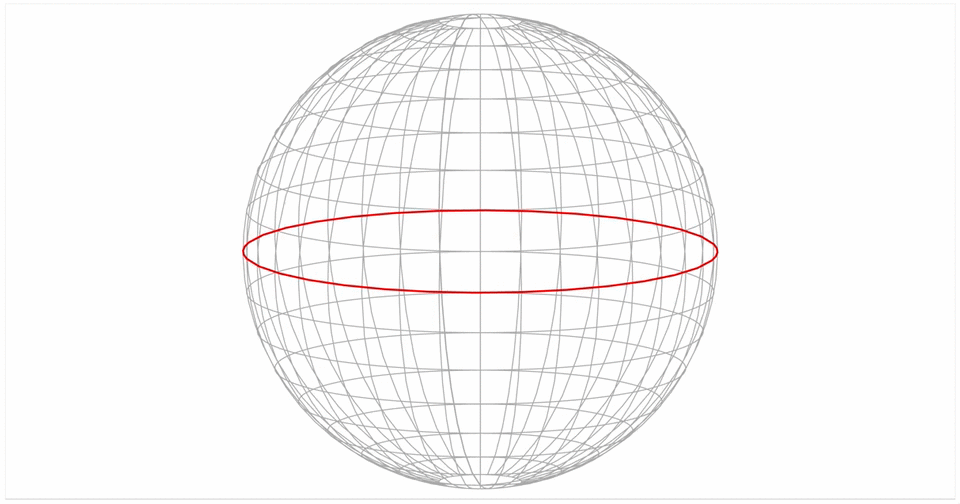 gif of unfolding a 3D globe into 2D space